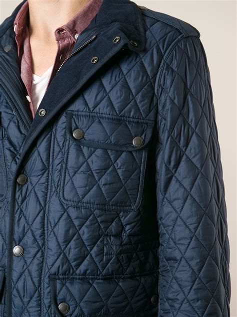 lyst burberry diamond quilted jacket|Burberry Diamond Quilted Field Jacket in Blue for .